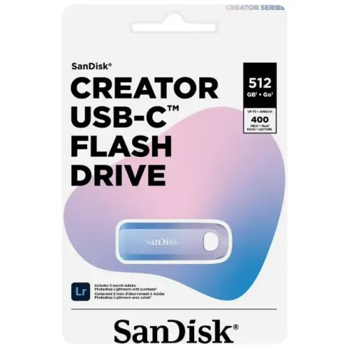 Pendrive SanDisk Creator Z75 512GB USB-C Azul/Roxo