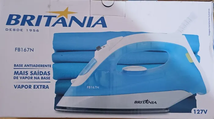 Ferro Britânia FB167N 127V base antiaderente - Vapor Extra