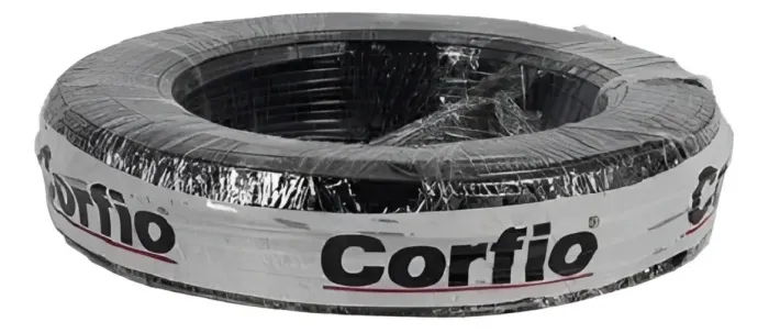 90 metros de fio preto rígido 10MM CORFIO