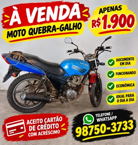 Moto funcionando e barata