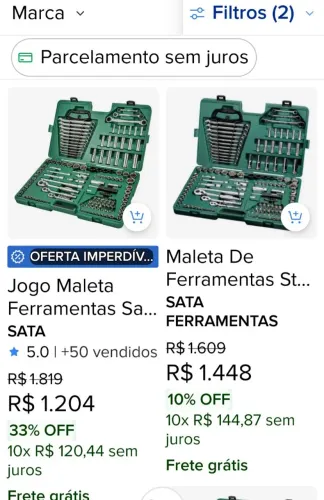 Caixa Sata com 150 peças.