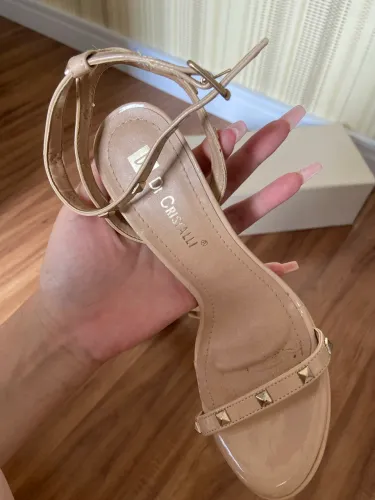 Salto Nude Marca Di Cristalli Número 35 
