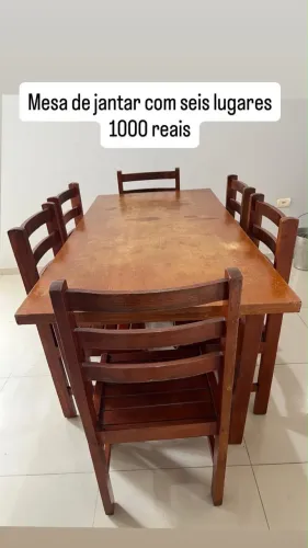 Mesa madeira 6 lugares