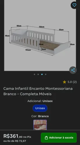 Cama montesoriana Infantil