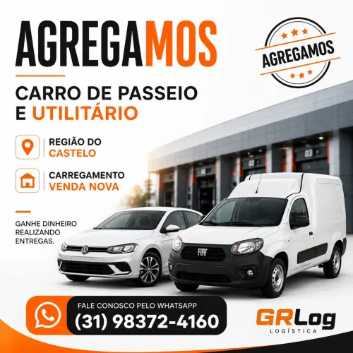 Agregamos Carro de Passeio e Utilitário | Região do Castelo | Ganhe Dinheiro