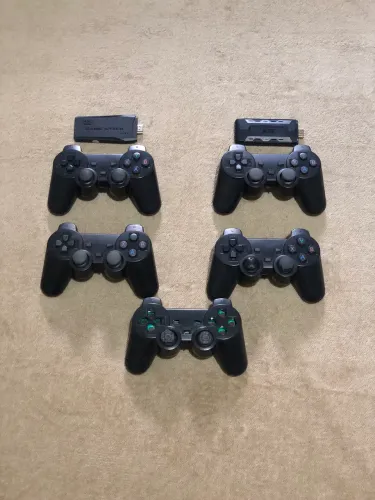 Kit Variado de Games: Controle Xbox 360, Cabos PS2/GAME STICK/HDMI e Jogos (No Estado)