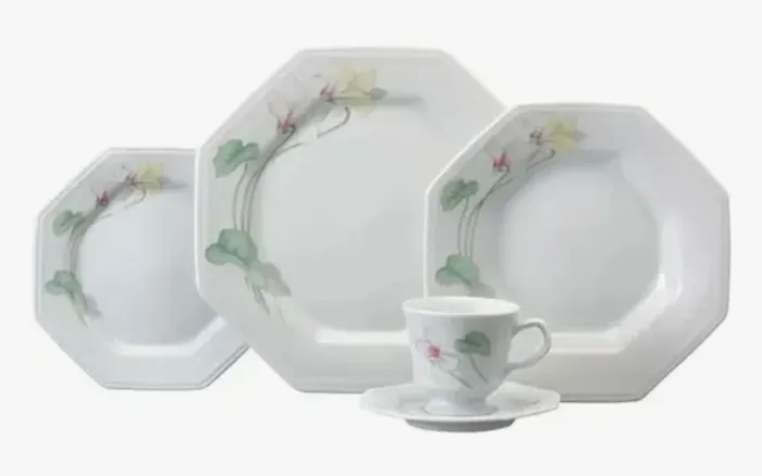 Jogo Jantar E Chá 20 Peças Encanto Porcelana Schmidt Encanto