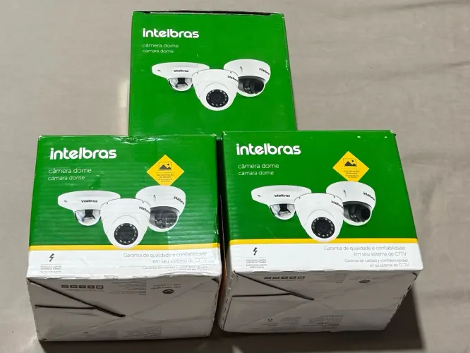 Kit 3 Câmeras IP Dome Intelbras VIPC 1230 D G2 Full HD PoE - Novas