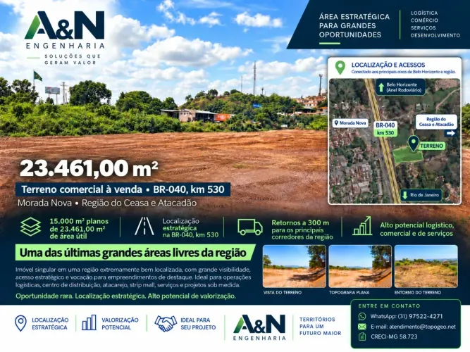 Lote/Terreno para venda possui 23461 metros quadrados em Vila Paris - Contagem - Minas Ger
