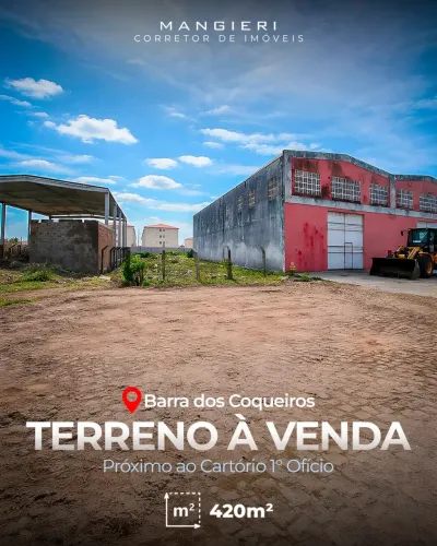 Terreno Comercial à Venda na Barra dos Coqueiros | 420m² Pronto para Construir