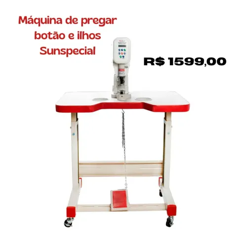 Máquina de botão e ilhós Sun Special