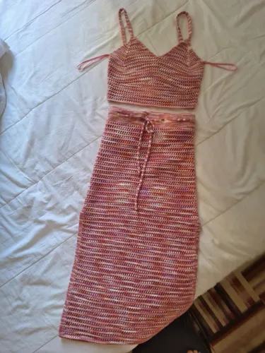 Conjunto crochê praia verão