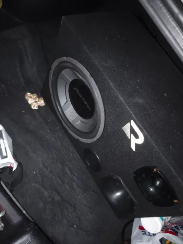 Caixa de Som Automotiva Pioneer 12 + Módulo Falcon 600W Completa