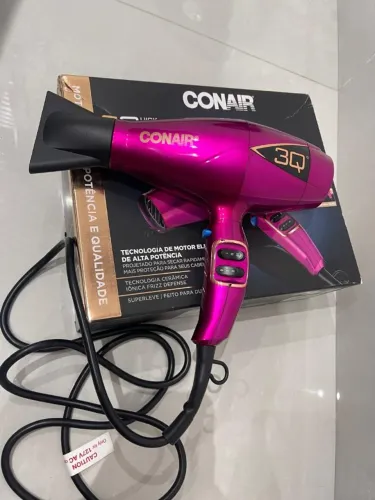 Secador de Cabelo Conair 3Q - Profissional Rosa - Usado única vez (127V)