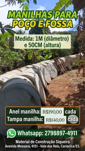 Anel Manilha poço e fossa 