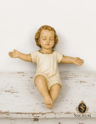 Menino Jesus tradicional Natal 30cm em gesso