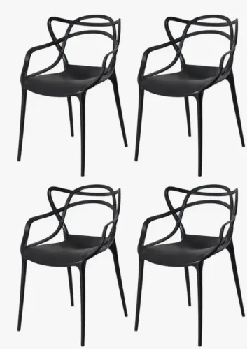 Vendo kit 4 cadeiras allegra preto