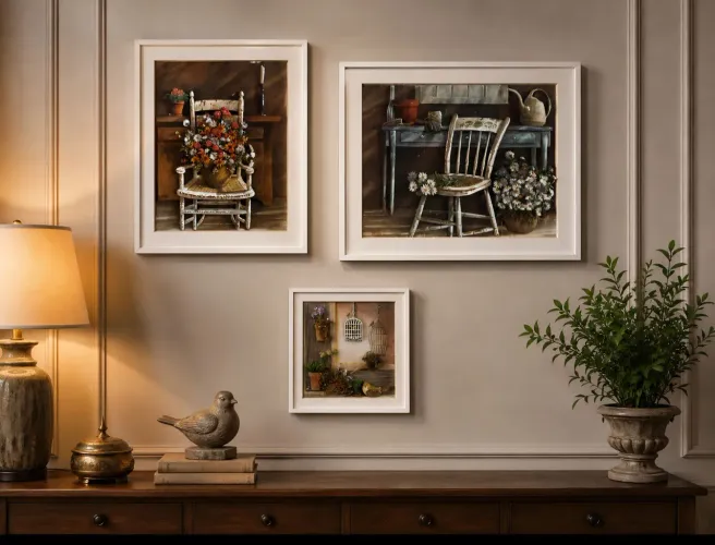 Conjunto Decorativo de Quadros 3D