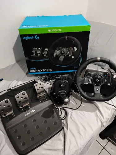 Volante Logitech G920 + Câmbio de Marchas - Estado de Novo