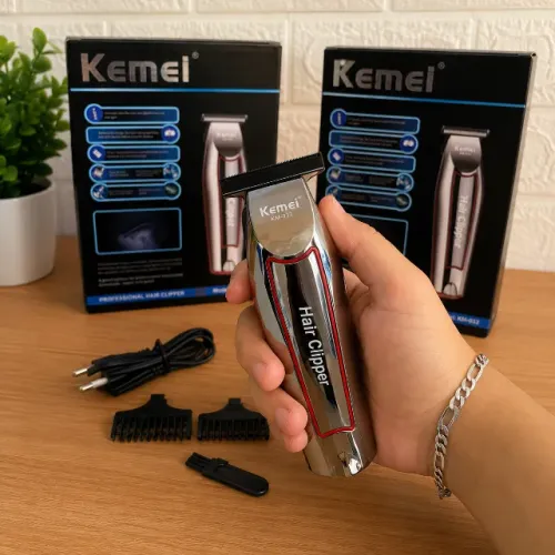 Máquina de Acabamento Kemei KM-032 | Aparador de Cabelo e Barba Sem Fio