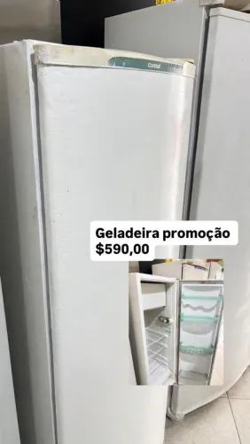 Geladeira usada na promoção 