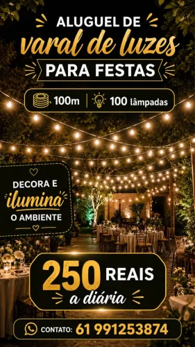 Varal de Luzes ( Aluguel )