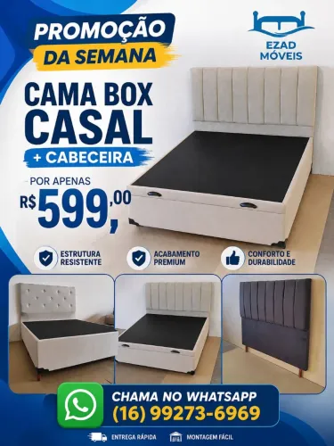CAMAS BOX CASAL - PROMOÇÃO DA SEMANA