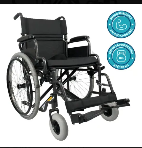 Cadeira de Rodas Adulto Dobrável 120kg 48 cm D400 Dellamed