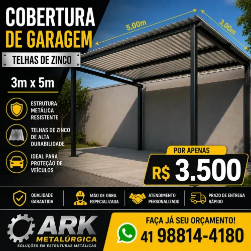 Coberturas metálicas sob medida 