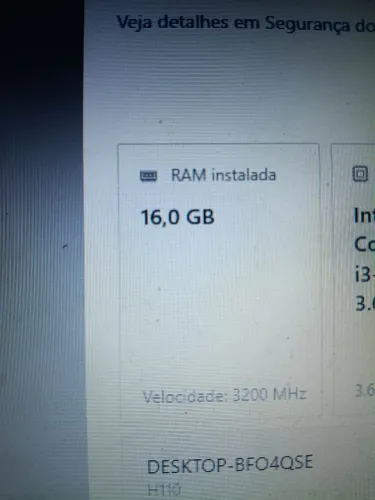 Memória RAM 16GB DDR 4 3200 MHZ