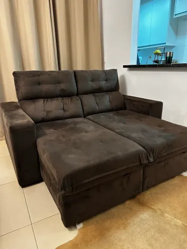 VENDO SOFÁ RETRÁTIL SEMI NOVO IMPECÁVEL 