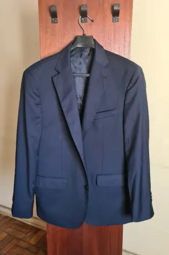 Blazer Brooksfield, modelo italiano, tamanho 58R, azul marinho