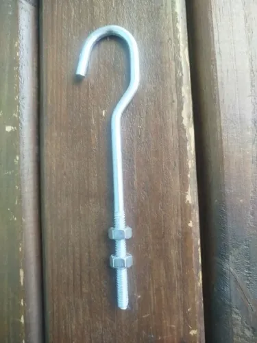 Gancho galvanizado para cerca elétrica com porca