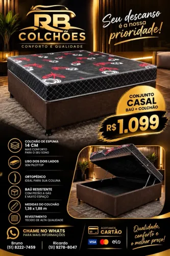 Conjunto cama bau