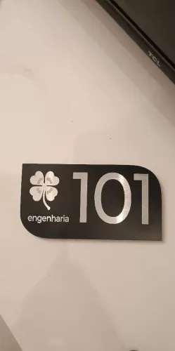 Placas de identificação de portas