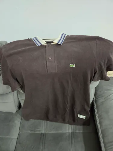 Camiseta Polo Lacoste Marrom