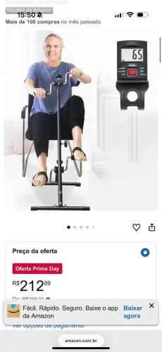 Mini bicicleta ergométrica 