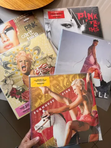 Coleção de discos de vinil P!nk COLORIDOS