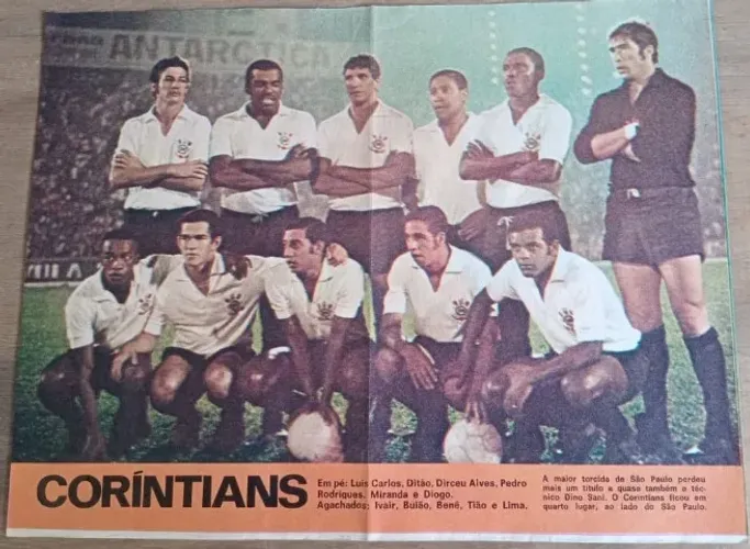 Pôster Placar Antigo Corinthians - Anos 70 - Medindo 32 x 24m - original