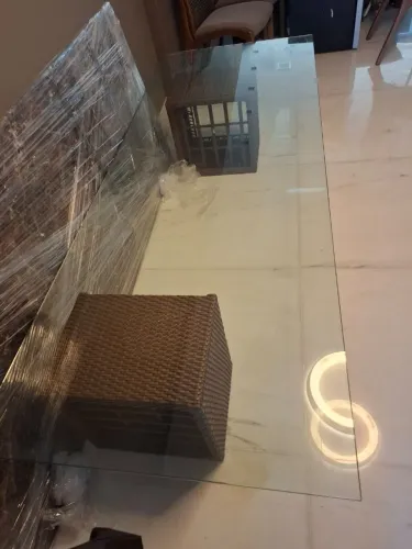 Tampo de mesa de vidro 2,40m x 0,90