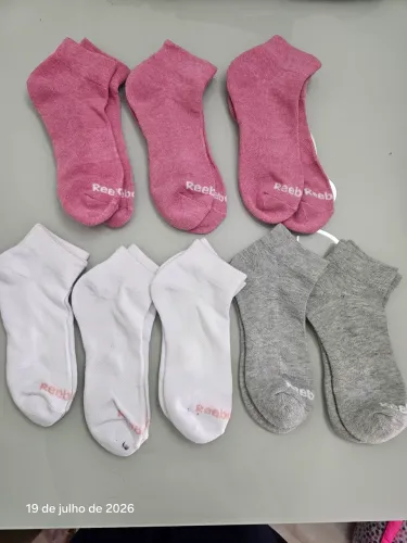 Kit 8 pares de meias reebok feminina