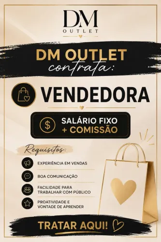 Vaga para vendedora - loja de bolsas no shopping Oiapoque Bh