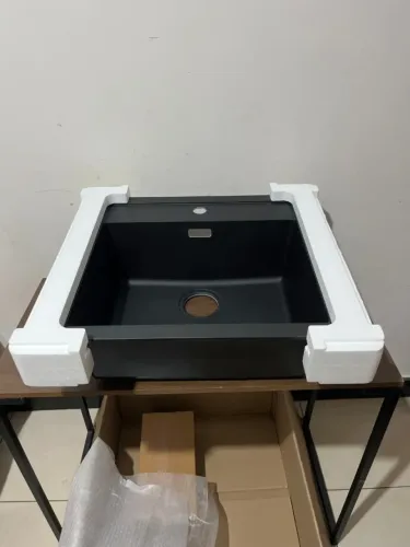 Cuba de Sobrepor Franke Inox Black, Retangular Única Sirius