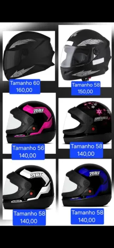 Capacetes novos lacrados. Pronta entrega. Selo Inmetro. Nacionais