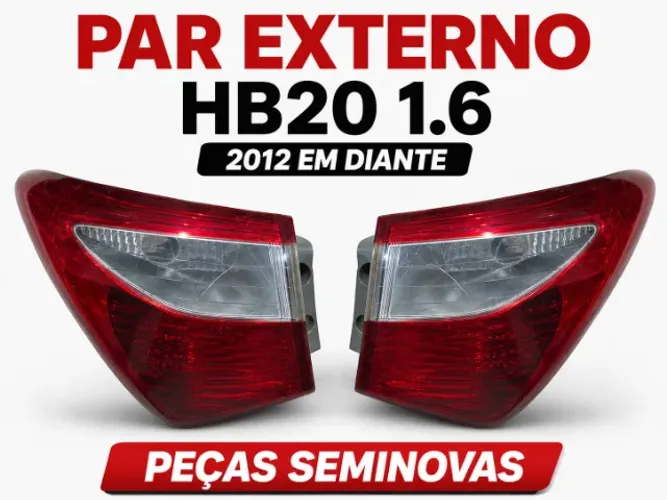 Lanternas Traseiras HB20 1.6 2012 em Diante ? 4 Peças Seminovas