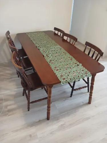 Mesa Madeira Classica com 6 cadeiras