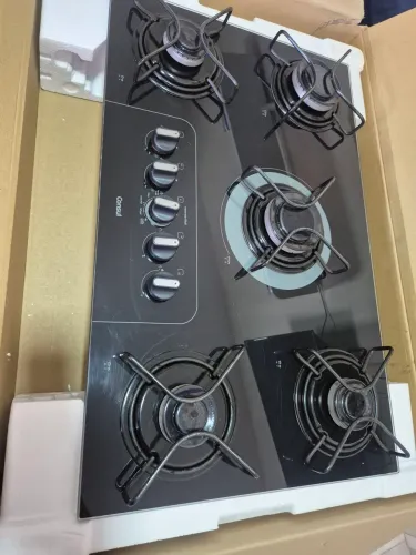 Cooktop Consul 5 Bocas Vidro Temperado Preto - Excelente Estado