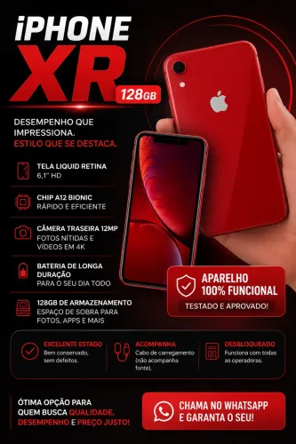 iPhone XR 128gb vermelho 