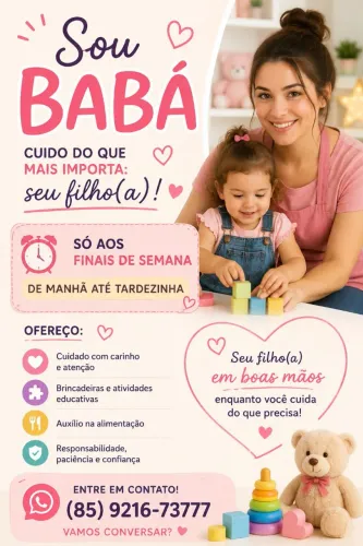 Sou babá eu tenho disponibilidade 