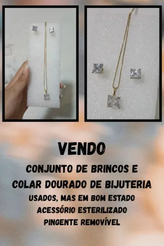 Kit de 4 bijuterias douradas 